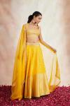 Sunshine Yellow Banarasi Silk Lehenga