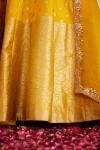 Sunshine Yellow Banarasi Silk Lehenga