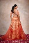 Burnt Orange Banarasi Silk Lehenga