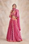 Hot Pink Silk Lehenga