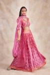 Hot Pink Silk Lehenga