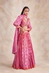 Hot Pink Silk Lehenga