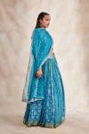 Cerulean Blue Silk Lehenga