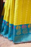 Lemon Yellow Kanjivaram silk saree