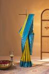 Lemon Yellow Kanjivaram silk saree