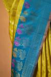 Lemon Yellow Kanjivaram silk saree