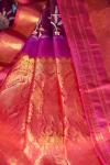 Metallic purple Kanjiavarm silk saree