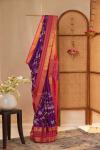 Metallic purple Kanjiavarm silk saree