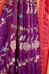 Metallic purple Kanjiavarm silk saree