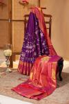 Metallic purple Kanjiavarm silk saree