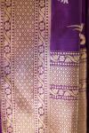 Dark Periwinkle Banarsi Kattan Silk Saree