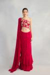 Rani Pink Georgette Drape Saree