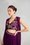 Amethyst Georgette Cape Skirt Set