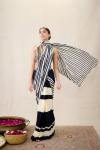 Black and White Saree Set