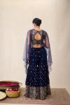 Navy Blue Sharara Set