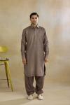 Taupe Silk Kurta Set