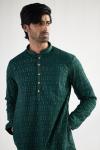 Green Silk Kurta Set