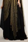 Black Georgette Drape Saree