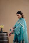 Sea Green and Teal Ombre Sharara