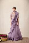 Mauve Lehenga Sharara Set