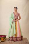 Multi colour Chanderi Silk Lehenga