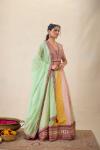 Multi colour Chanderi Silk Lehenga