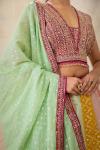 Multi colour Chanderi Silk Lehenga