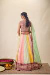 Multi colour Chanderi Silk Lehenga