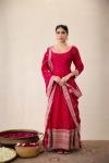 Magenta Pink Anarkali Set 