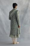 Sage Green Raw Silk Sherwani