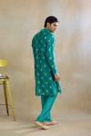 Onyx Green Bandej Silk Kurta Set