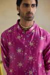 Ruby Pink Bandej Silk Kurta Set