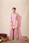 Onion Pink Sharara Set