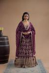 Wine Anarkali Suit Set