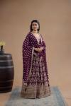 Wine Anarkali Suit Set