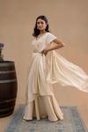 Golden Mist Drape Saree