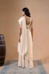 Golden Mist Drape Saree