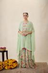 Parrot Green Sharara set