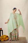 Parrot Green Sharara set