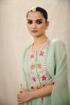 Parrot Green Sharara set