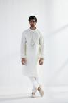 Off-white Cotton Mirror Kurta Set