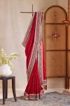 Vermillion Georgette Saree