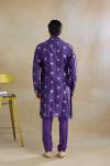 Geode Purple Bandej Silk Kurta Set