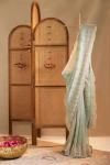  Ocean Green Tissue Organza Saree