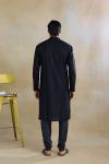 Black Monga Silk Kurta Set