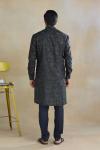 Black Tussar Silk Kurta Set