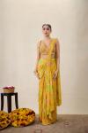 Sunflower Yellow Drape Saree