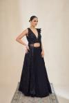 Galaxy Black Lehenga Set