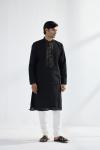 Black Cotton Mirror Kurta Set