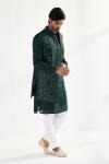 Evergreen Silk Half Jacket Set